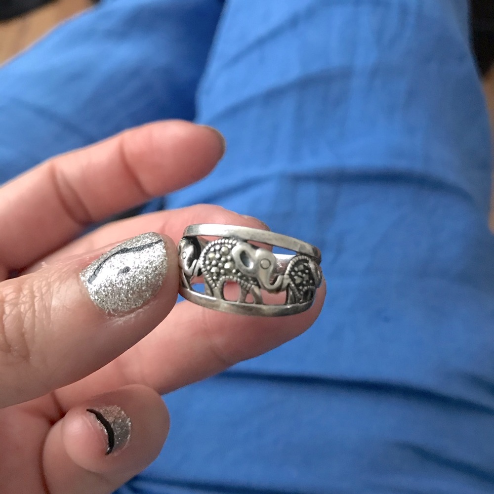 Elephant Marcasite.925 Sterling Silver Marquisette
